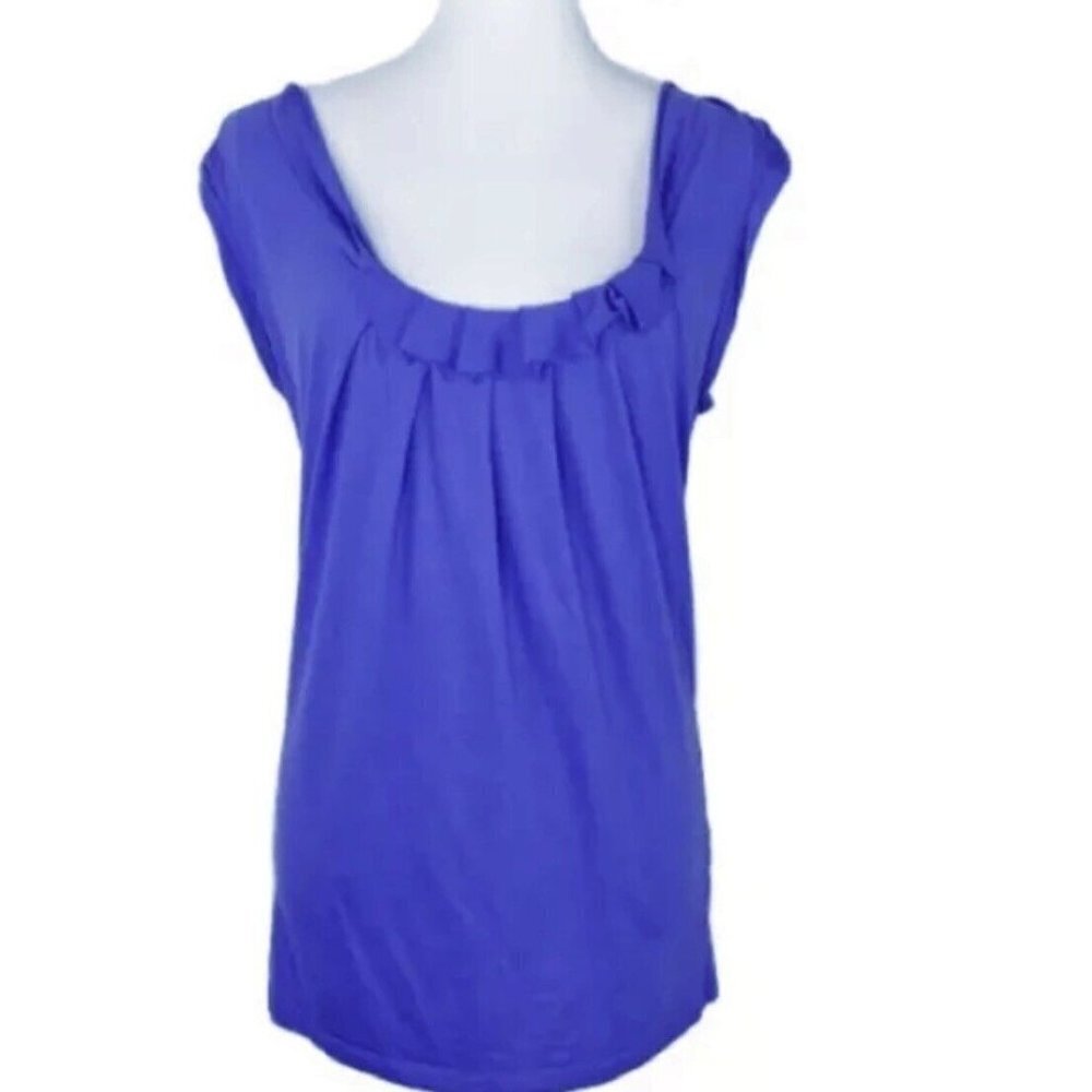 Wilfred Pima Cotton Tank Top Women’s Size XS Oversized Blue Purple Aritzia